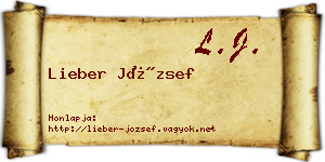 Lieber József névjegykártya